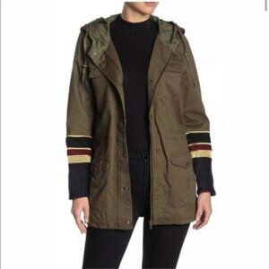 Blank NYC Military Contrast Longline Jacket Size Small